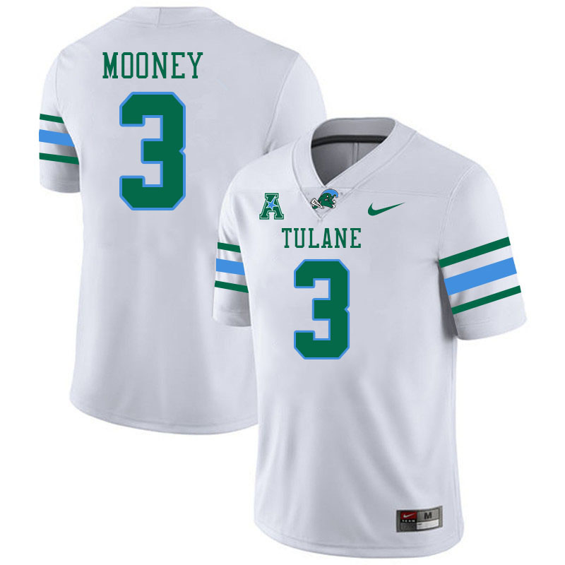 Tulane Green Wave #3 Darnell Mooney College Football Jerseys Stitched Sale-White